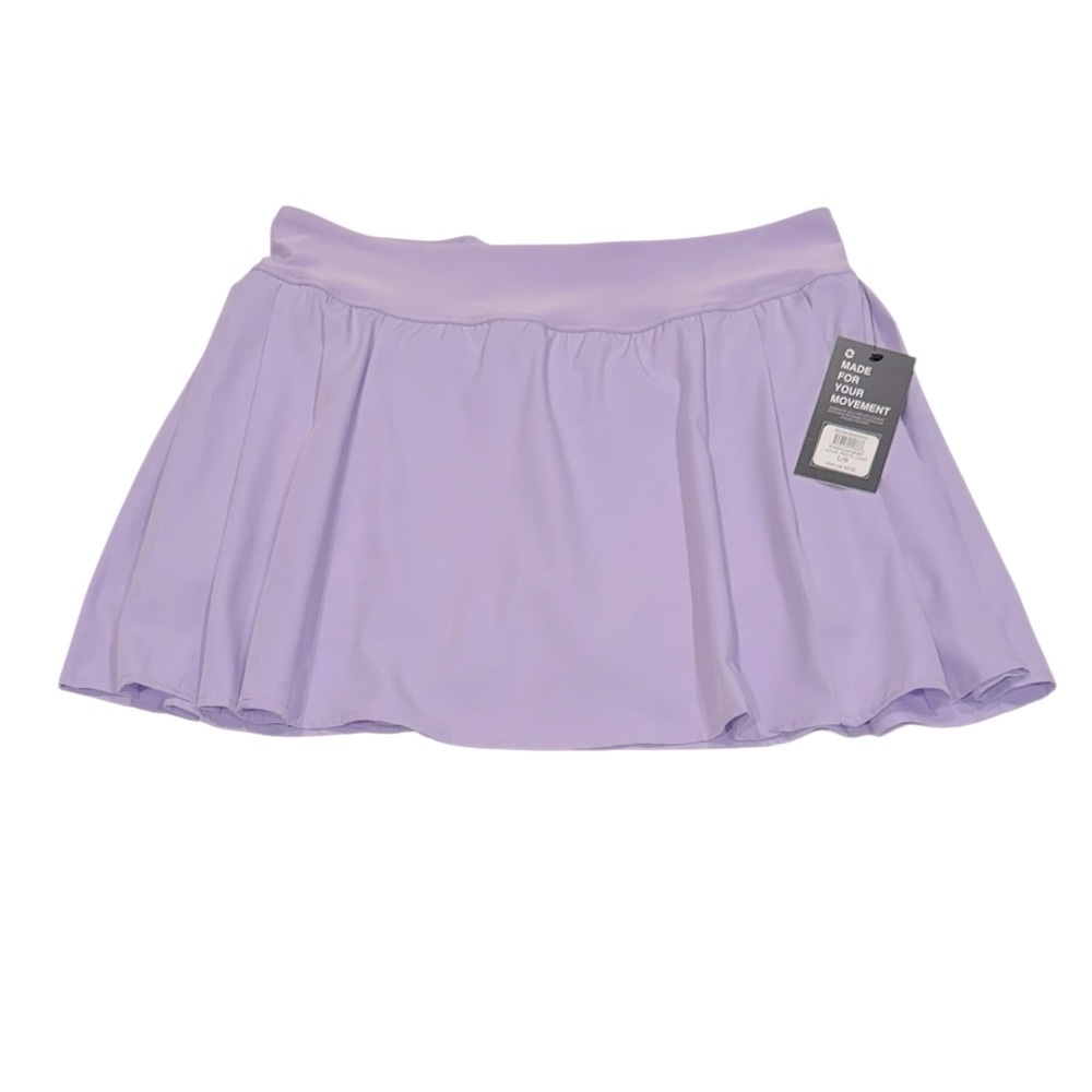 ETONIC Side Pleat Skort Stash Zip Back Pocket In Pastel Lilac NWT Large